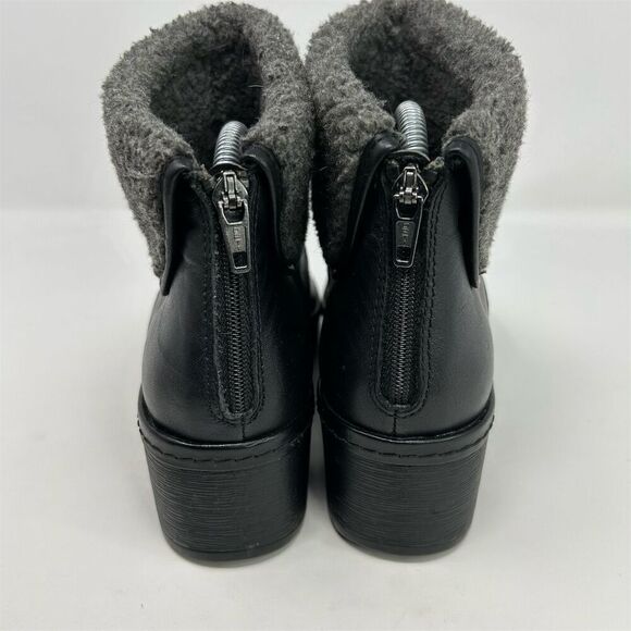 Clarks Women's Preslet Pierce Black Fur Clog Style Bootie Size 8 Casual Winter - Picture 8 of 12